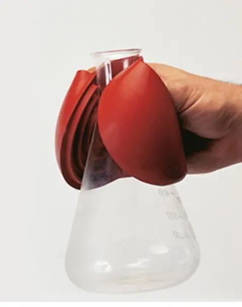 Image of Heat protective glove and spills